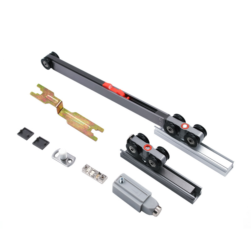 Soft closing push open pocket door sliding door roller buffer system with zinc alloy body