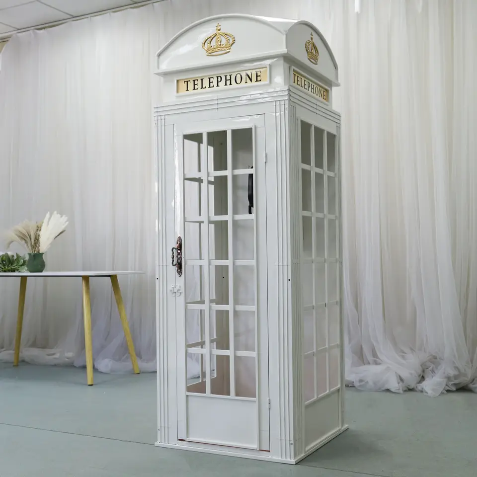 Outdoor White Metal Anti-corrosion Telephone Booth
