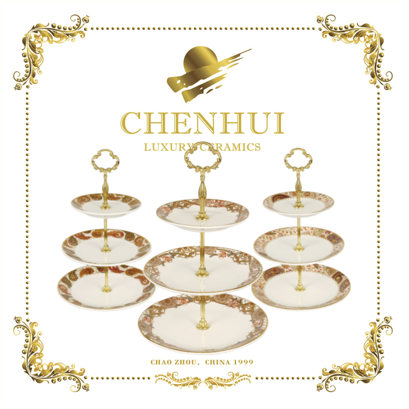 Ceramic dessert plate set
