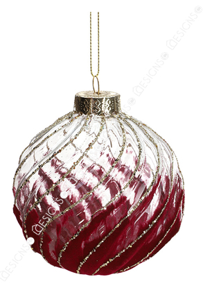 0000000000Hanging Irregular Glassball Ornament for Christmas Tree