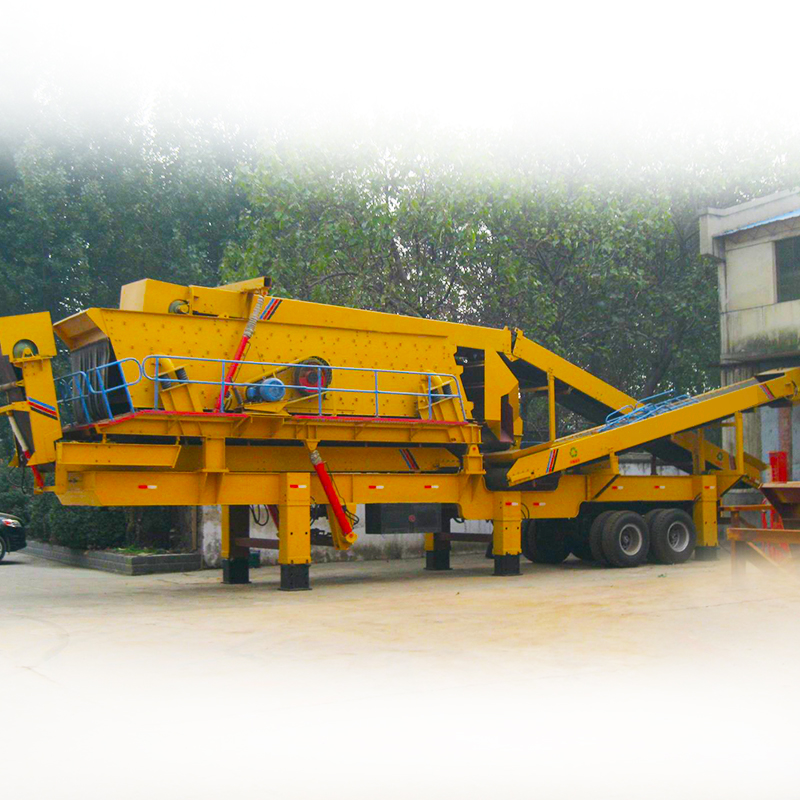 Mobile construction waste crusher plant