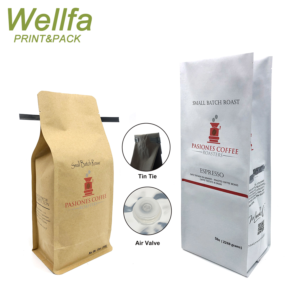 Kraft paper coffee bag
