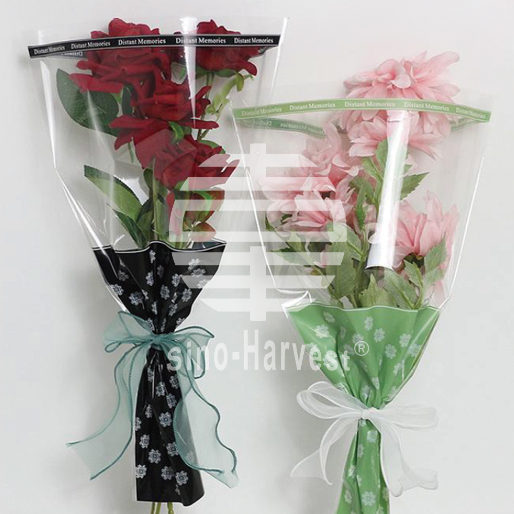 Flower Packing Under Width:240 Mm Bottom Width:90mm Height:490 Mm, Opp Flower Bag, Packing Flowers, Good Printed Effect, Healthy Material