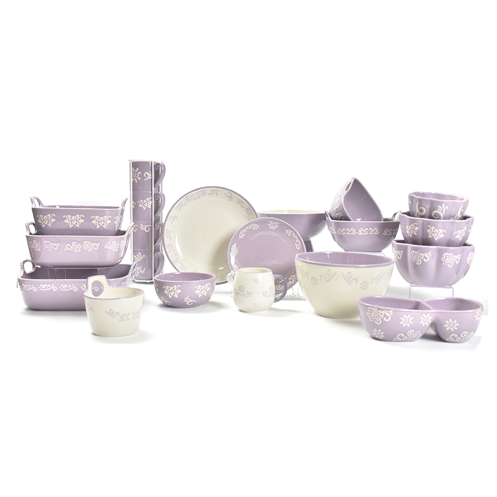 Purple covered cutlery