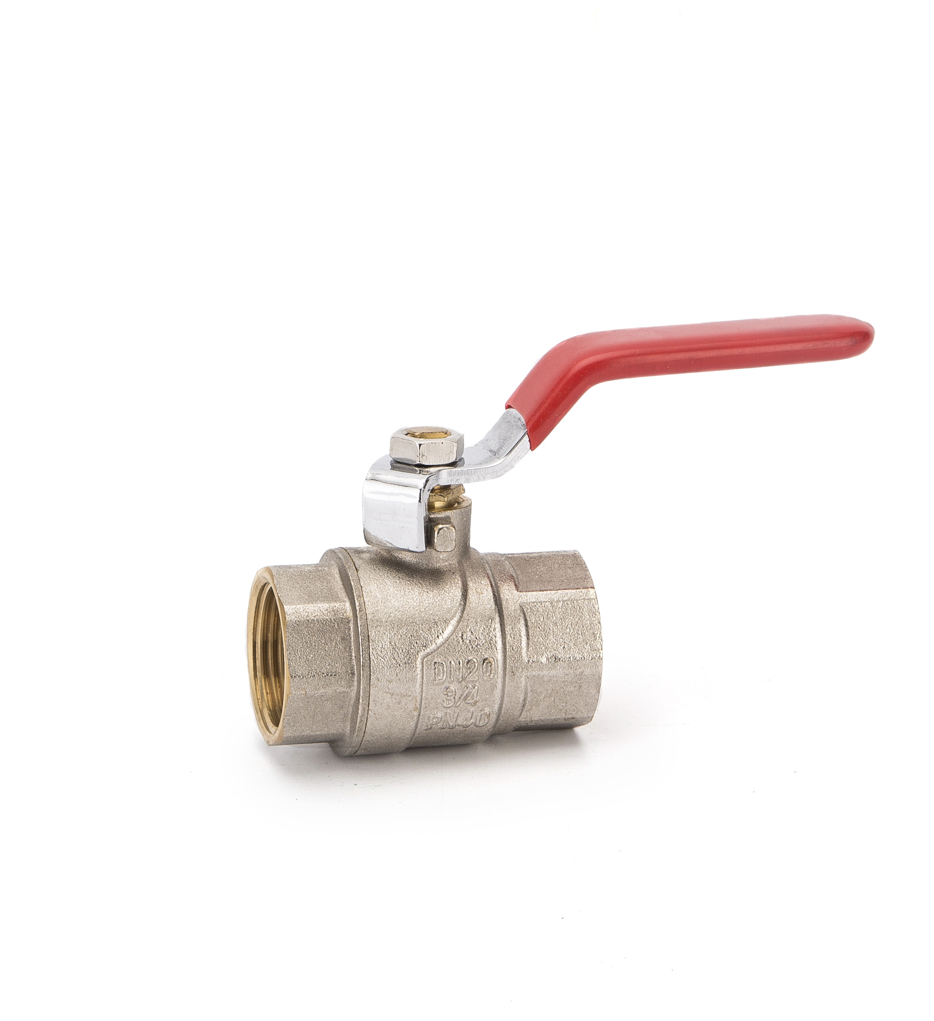 Brass ball valve with lever handle