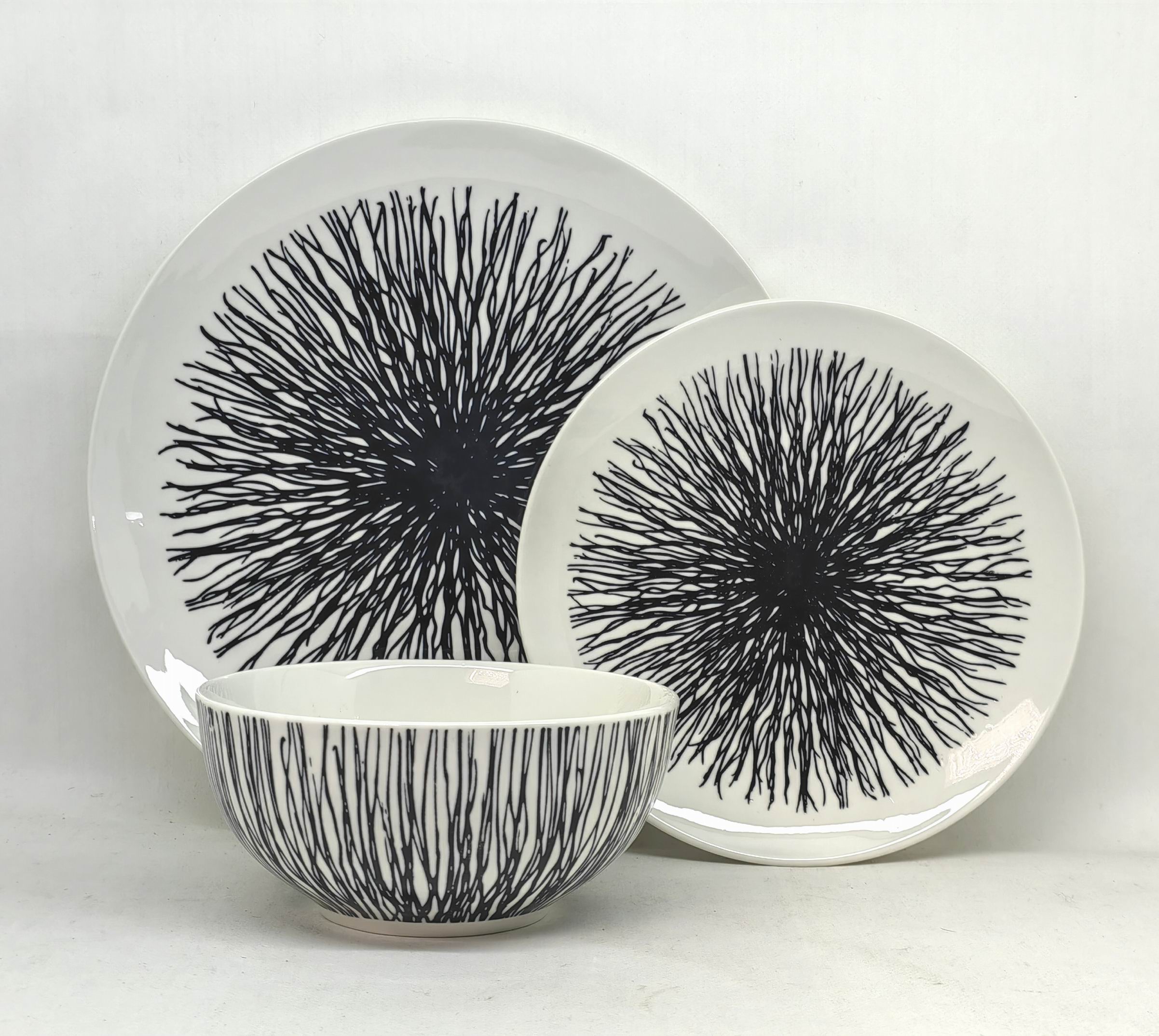 Nordic style Pad print dinner Set