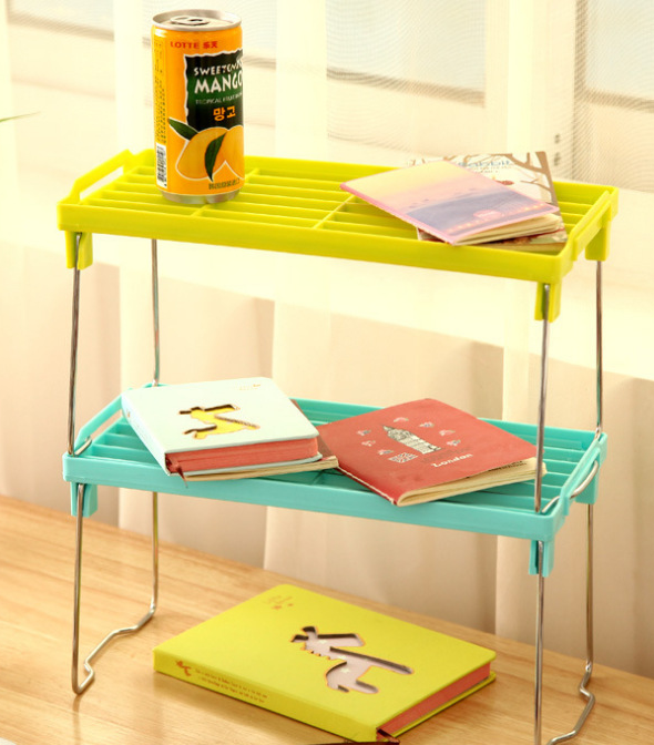 Folding storage rack