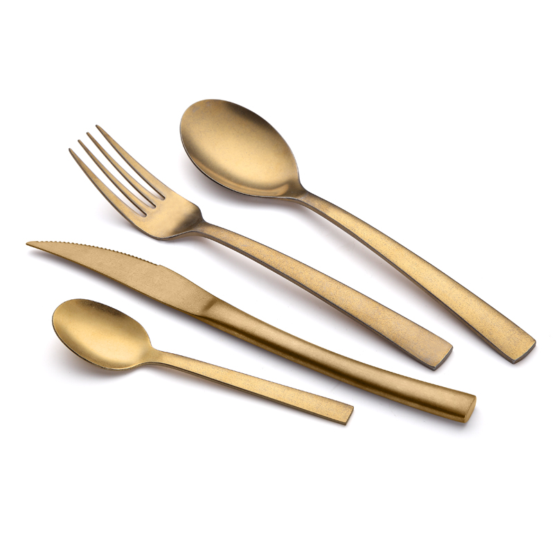 PVD gold stainless steel cutlery S130-3