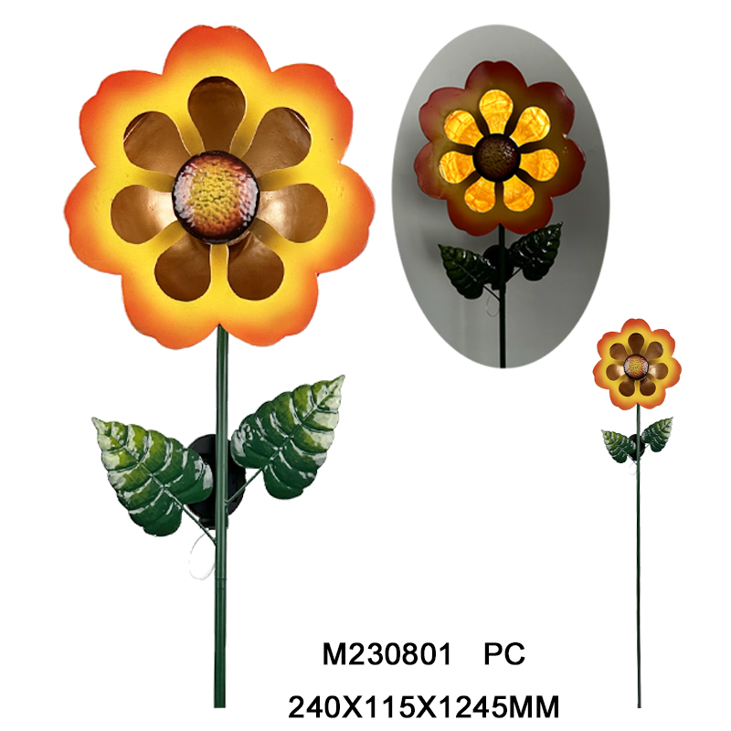 Metal solar stake