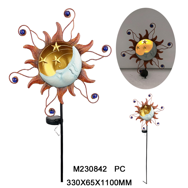 Metal solar stake