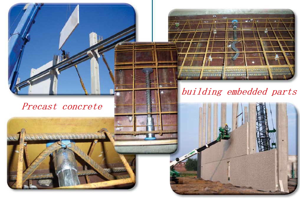 Precast concrete building embeded parts