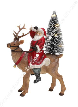 Resin Santa Claus LED