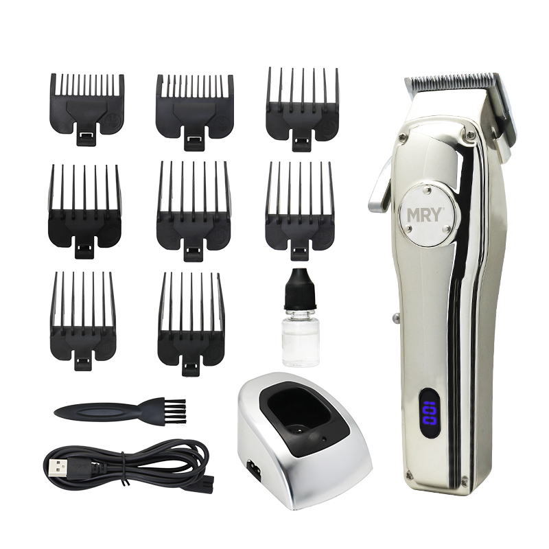MRY Electric Fader Rechargeable LCD Hair Clipper Hair Trimmer Clippers with Charging Base