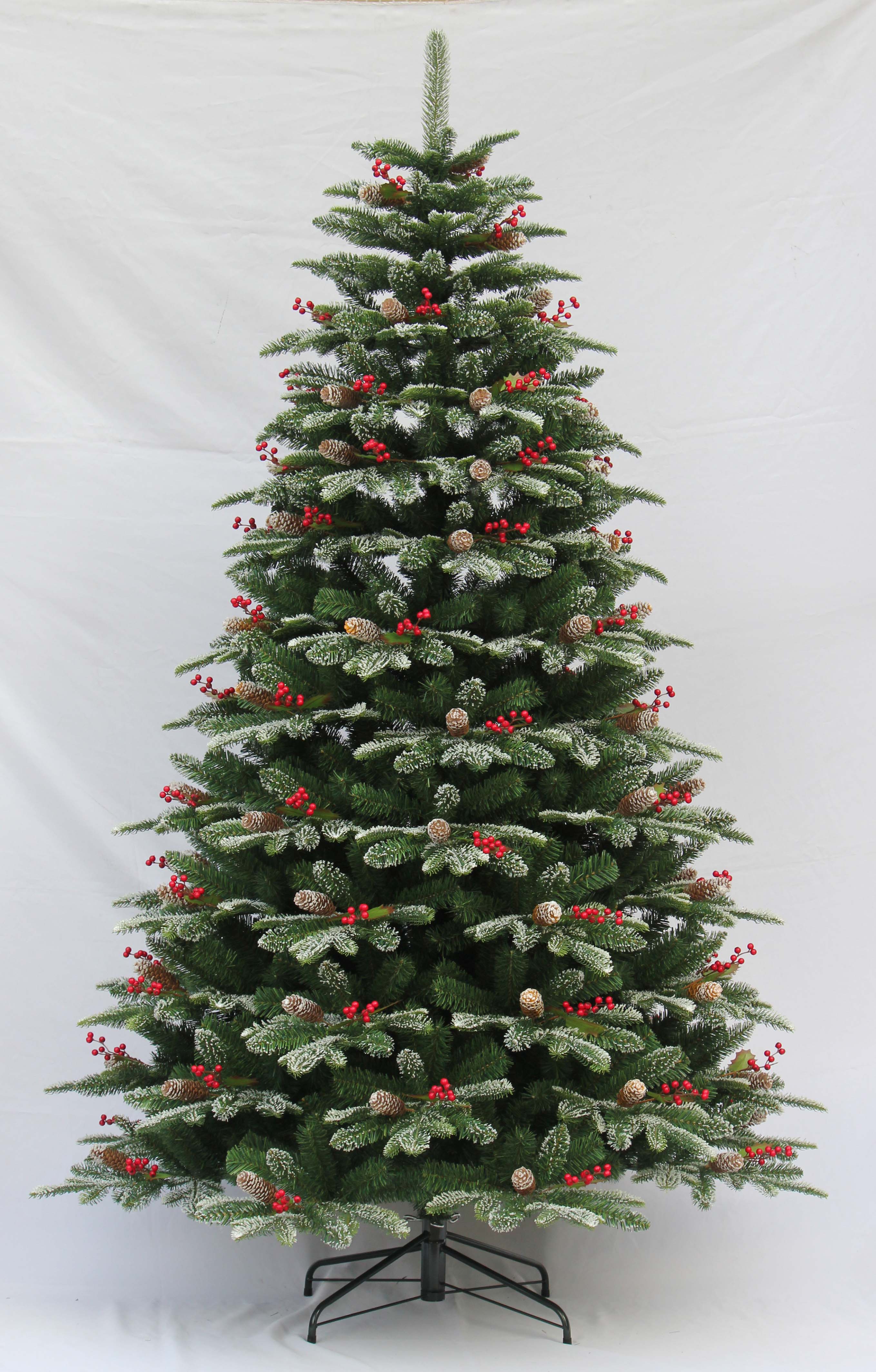 Decorated 6ft 10ft Pe Pvc Artificial Snow Christmas Tree Flocked Arbol De Navidad KerstbomenTree