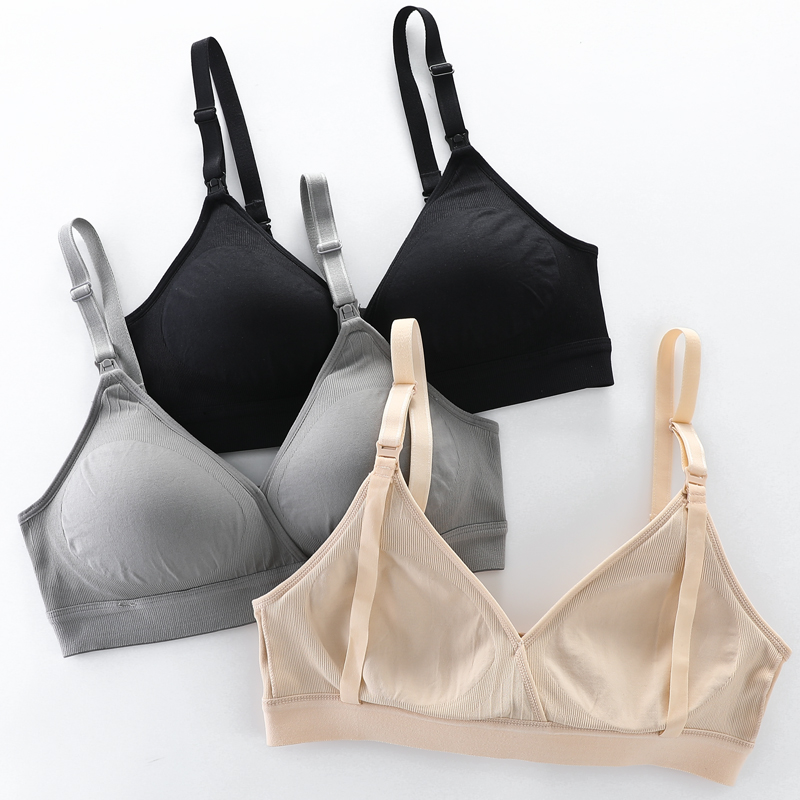 Non-underwire maternity breastfeeding bra
