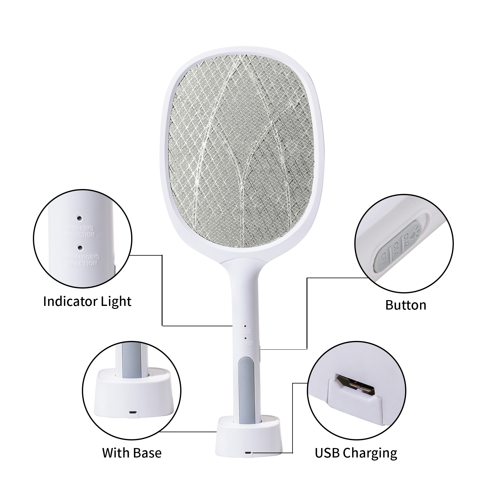 2 in 1 Electric Mosquito Swatter