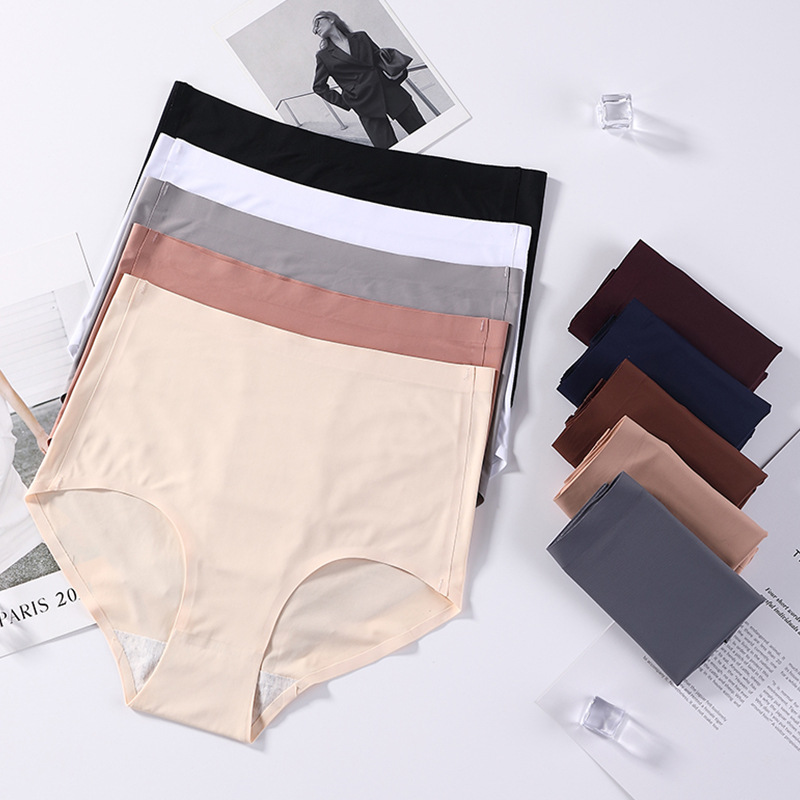 Custom logo Bikini Panty Ice Silk Seamless Underwear Women Seamless Panties