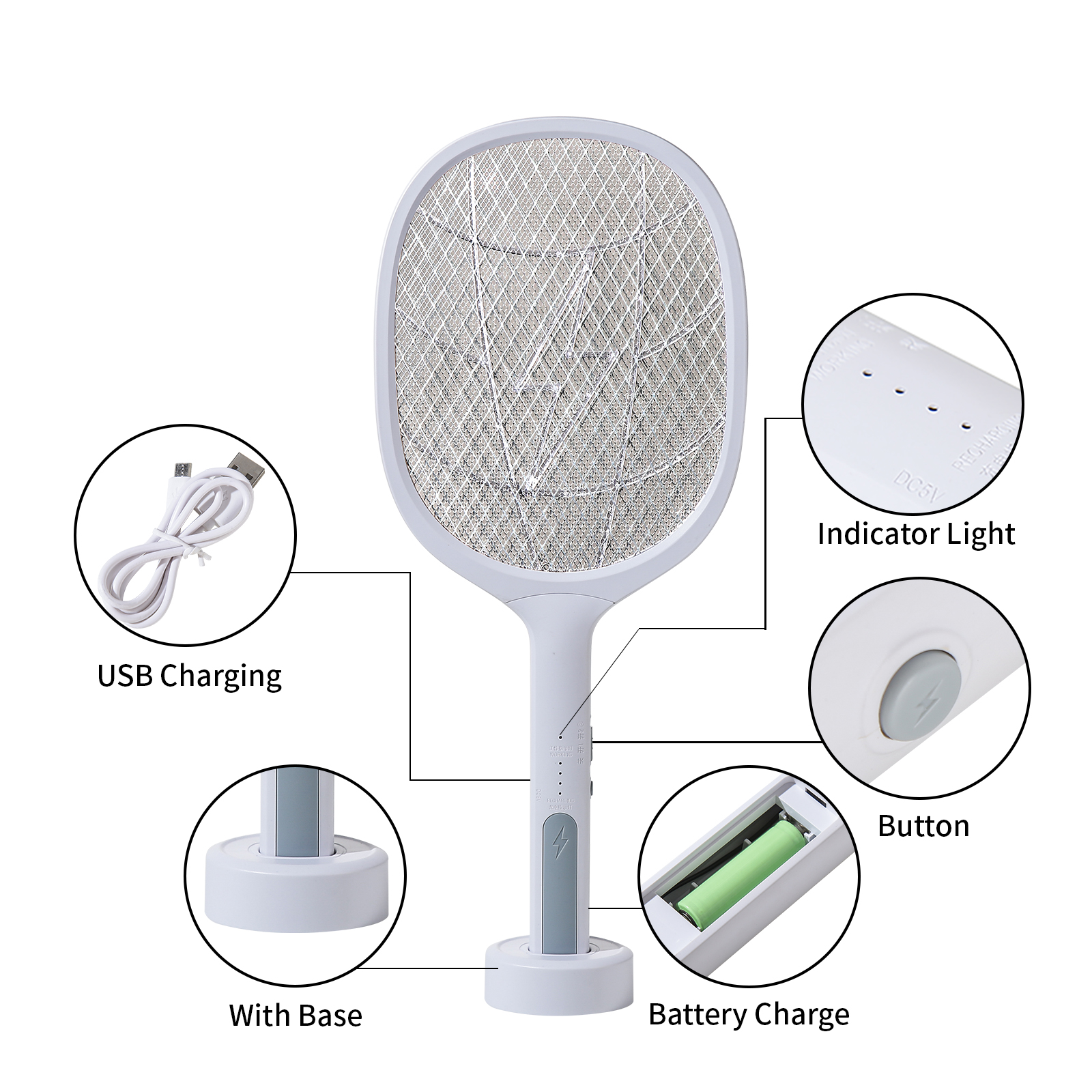 2 in 1 Electric Mosquito Swatter