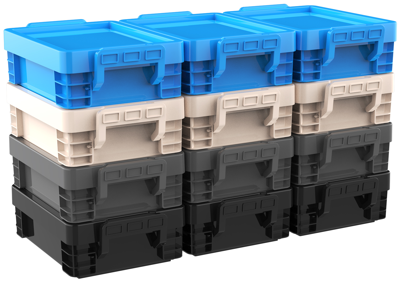 Portable Stackable Rectangular Storage Box