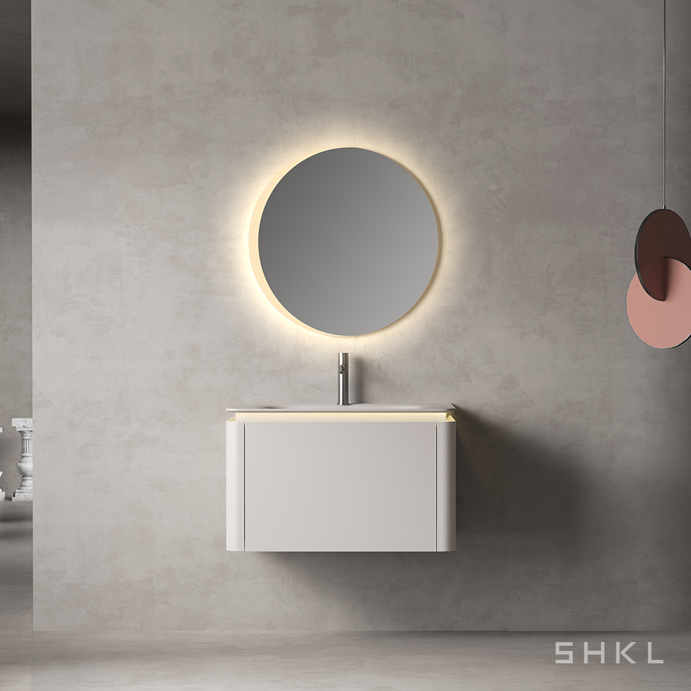 SHKL White Wall Mounted Bathroom Vanity