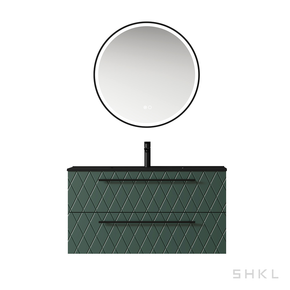 SHKL Green Wall Mounted Bathroom Vanity