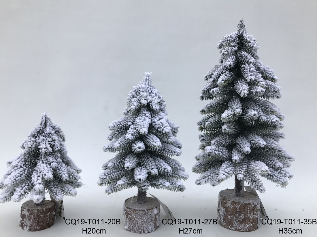 Artificial christmas tree with snow effect