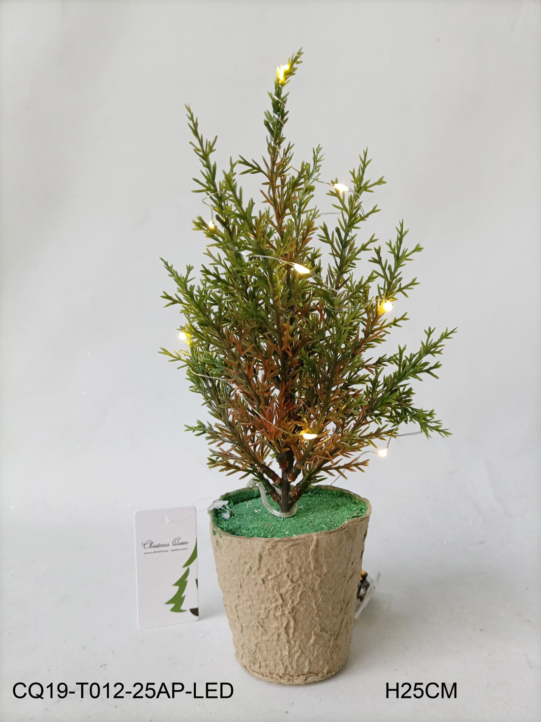 Slim Artificial Christmas Tree with Sparkling LED Lights for Commercial Use