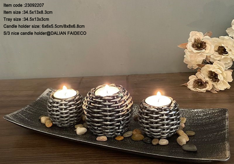 MDF wooden candle holder