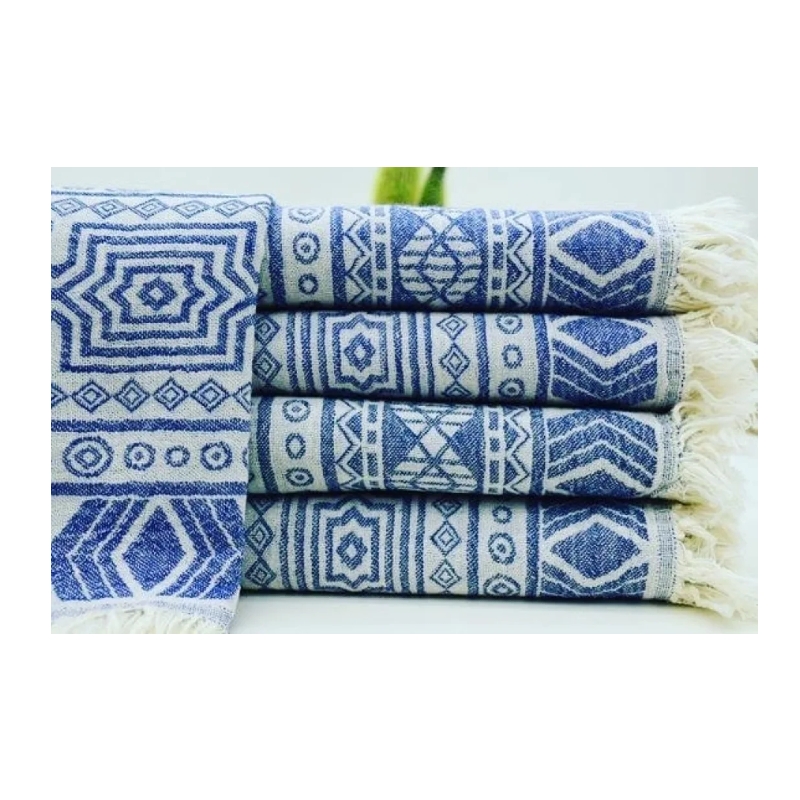 2024Fragrant willow tassel Türkiye beach towel cotton yarn dyed jacquard without sand