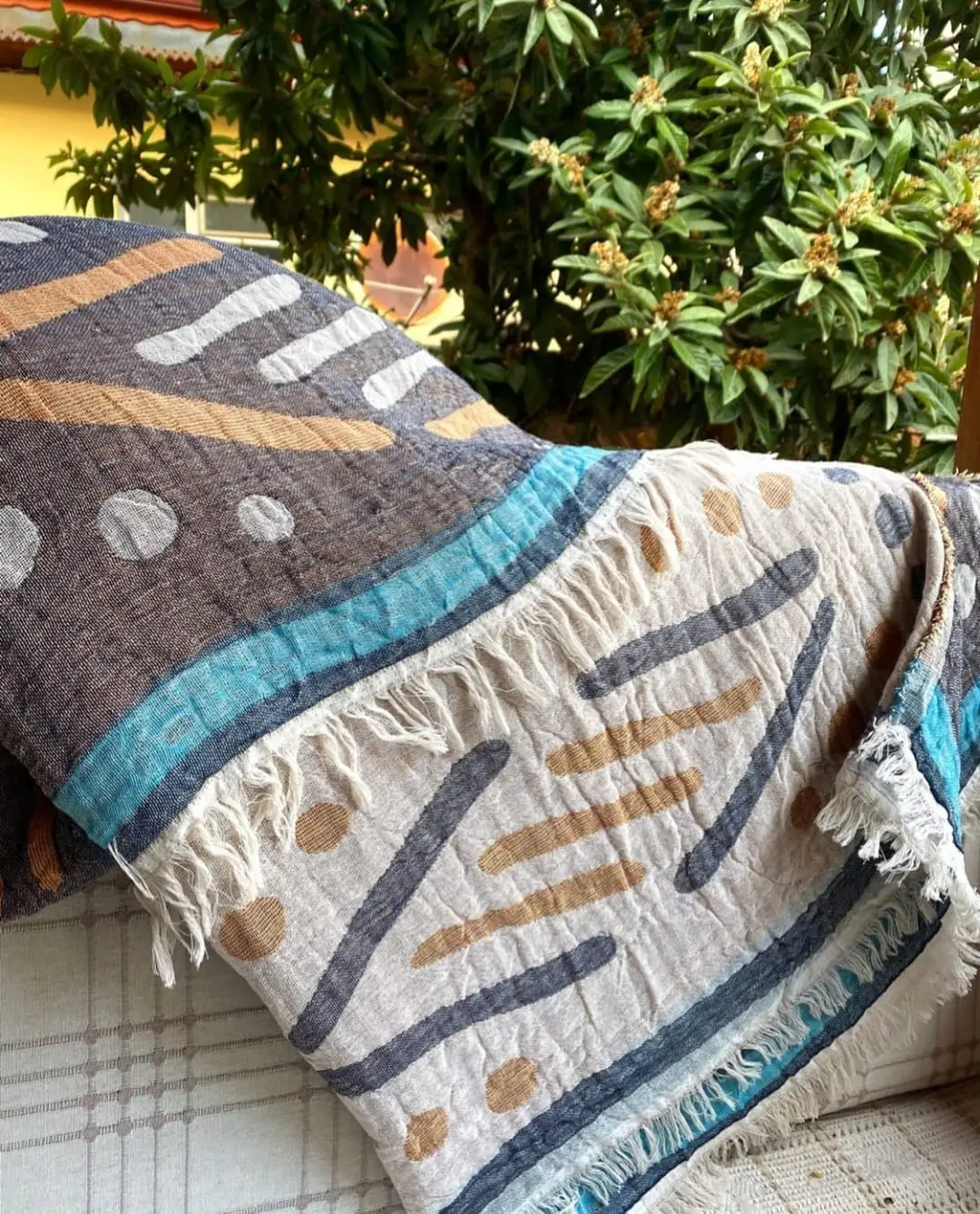 23Fragrant willow tassel Türkiye beach towel cotton yarn dyed jacquard without sand