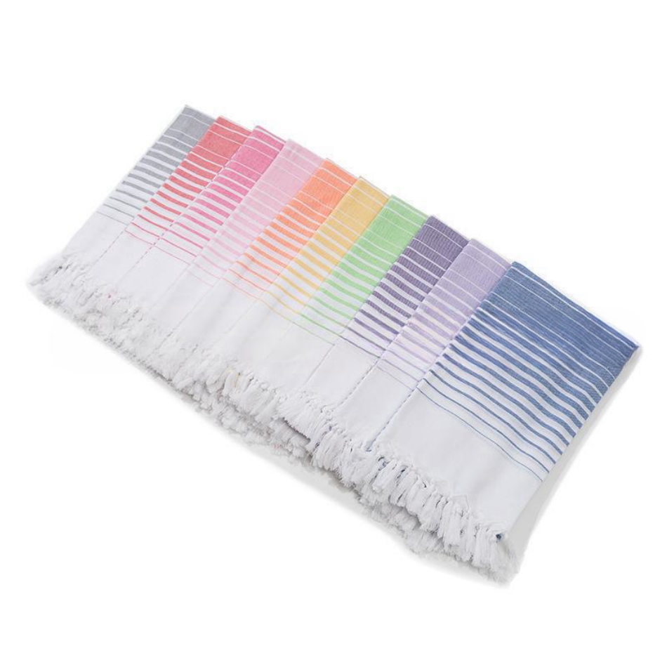 2024 Fragrant willow tassel Türkiye beach towel cotton yarn dyed jacquard without sand