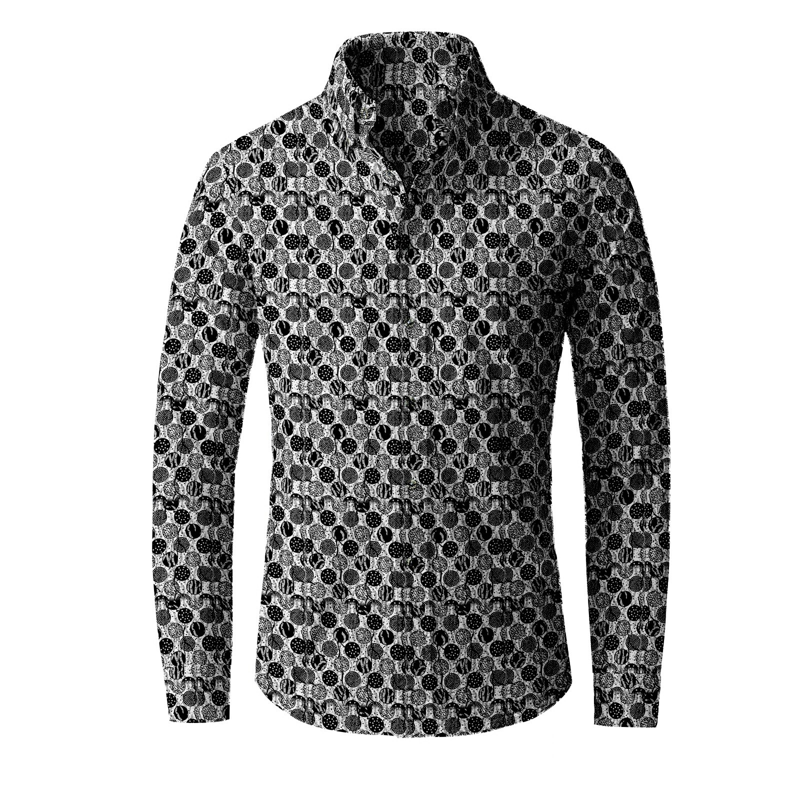 Men's printed spandex shirt