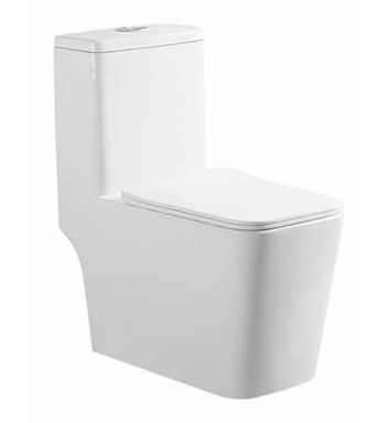 One piece toilet