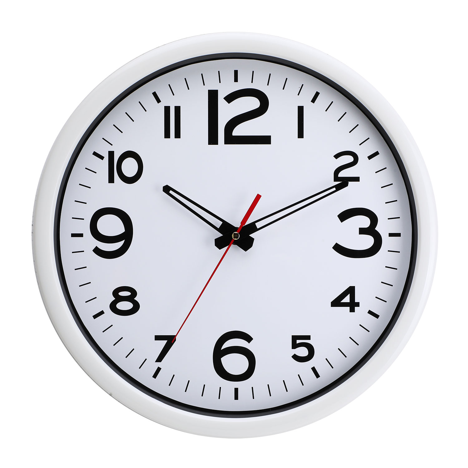 Classical clock Round clock 12 inch wall clock Thick Frame Plastic Wall Clock 9167