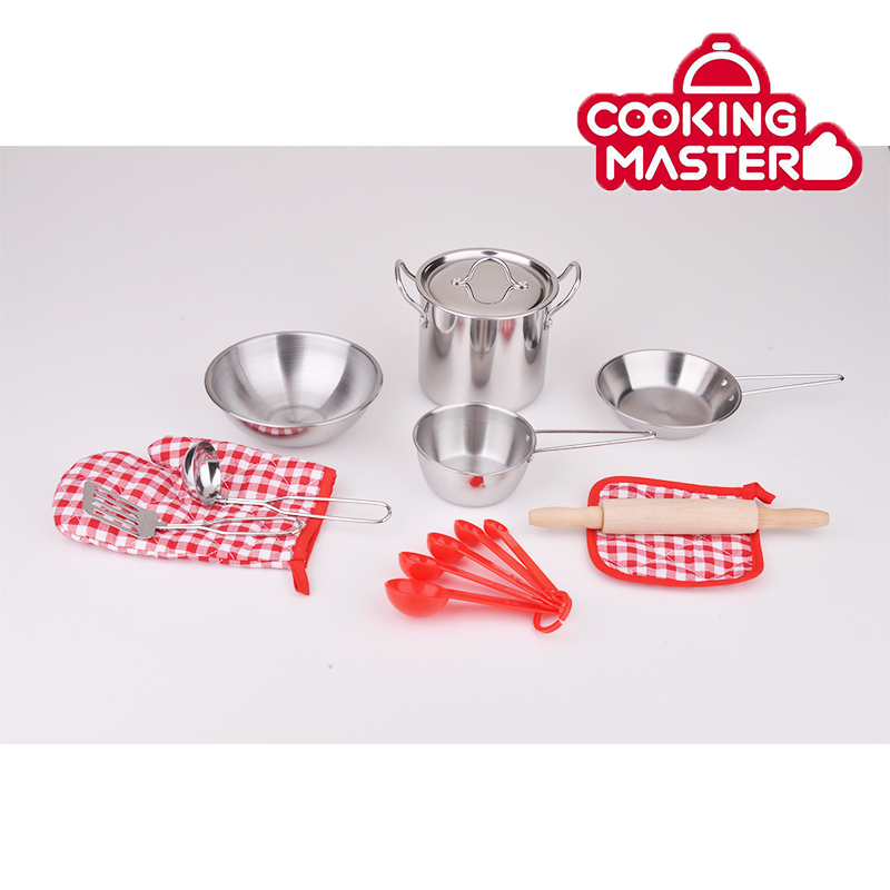 Sichuang mini kitchen set play home stainless steel toy simulation kitchenware