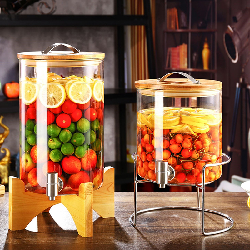 High borosilicate glass water beverage wine dispenser