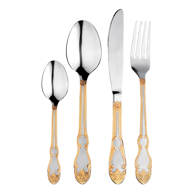 ET-1161 Stainless steel cutlery with golden plated