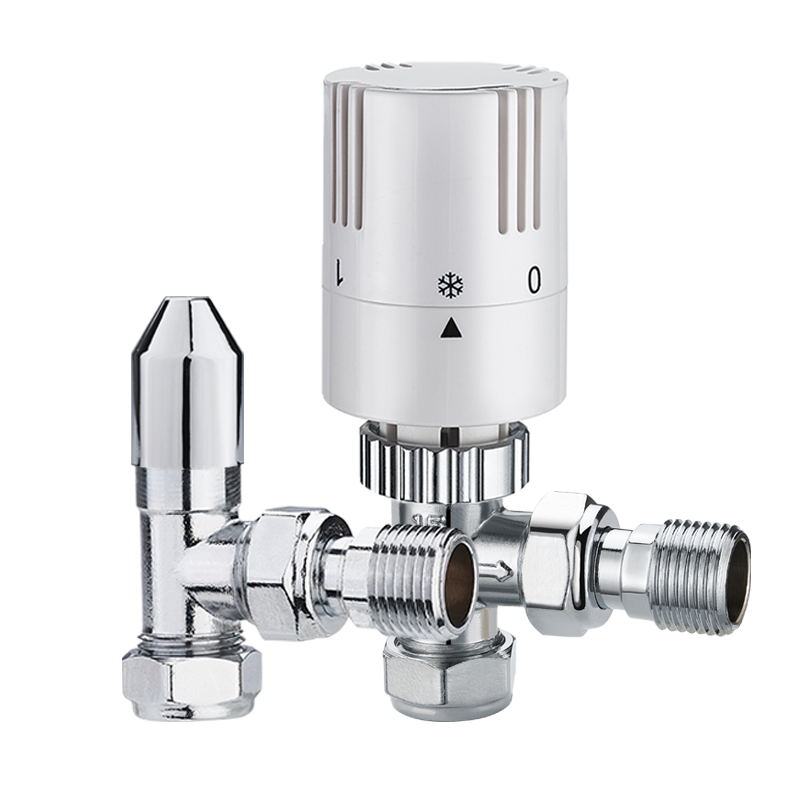 Fashion ABS White trv brass chrome thermostatic valve for water mixing