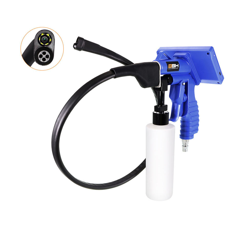 Visual inspecting cleaning borescope