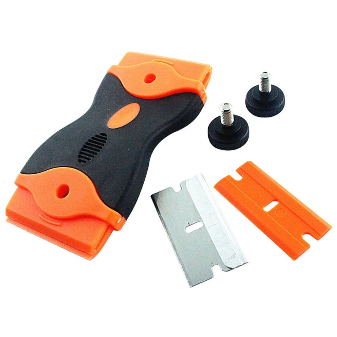 Hand Plastic Cleaning Scraper Razor Scraper with Plastic Blades and Metal Blades