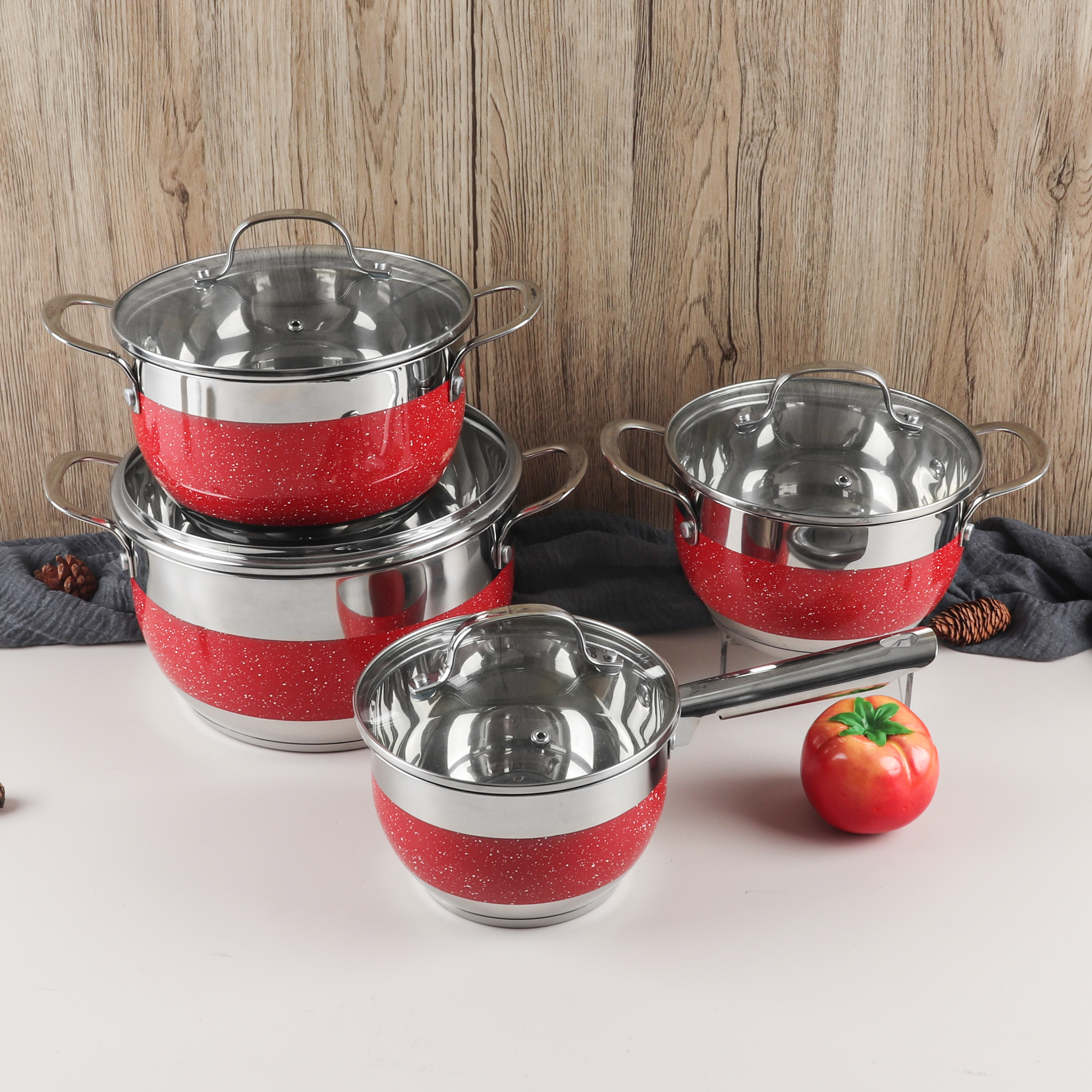 Stainless steel 8pcs cookware set