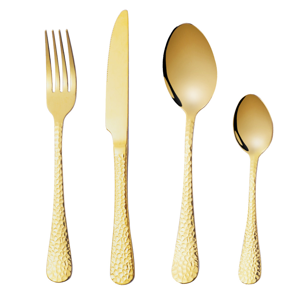 Stainless steel hammered cutlery, stainless steel 304 cutlery