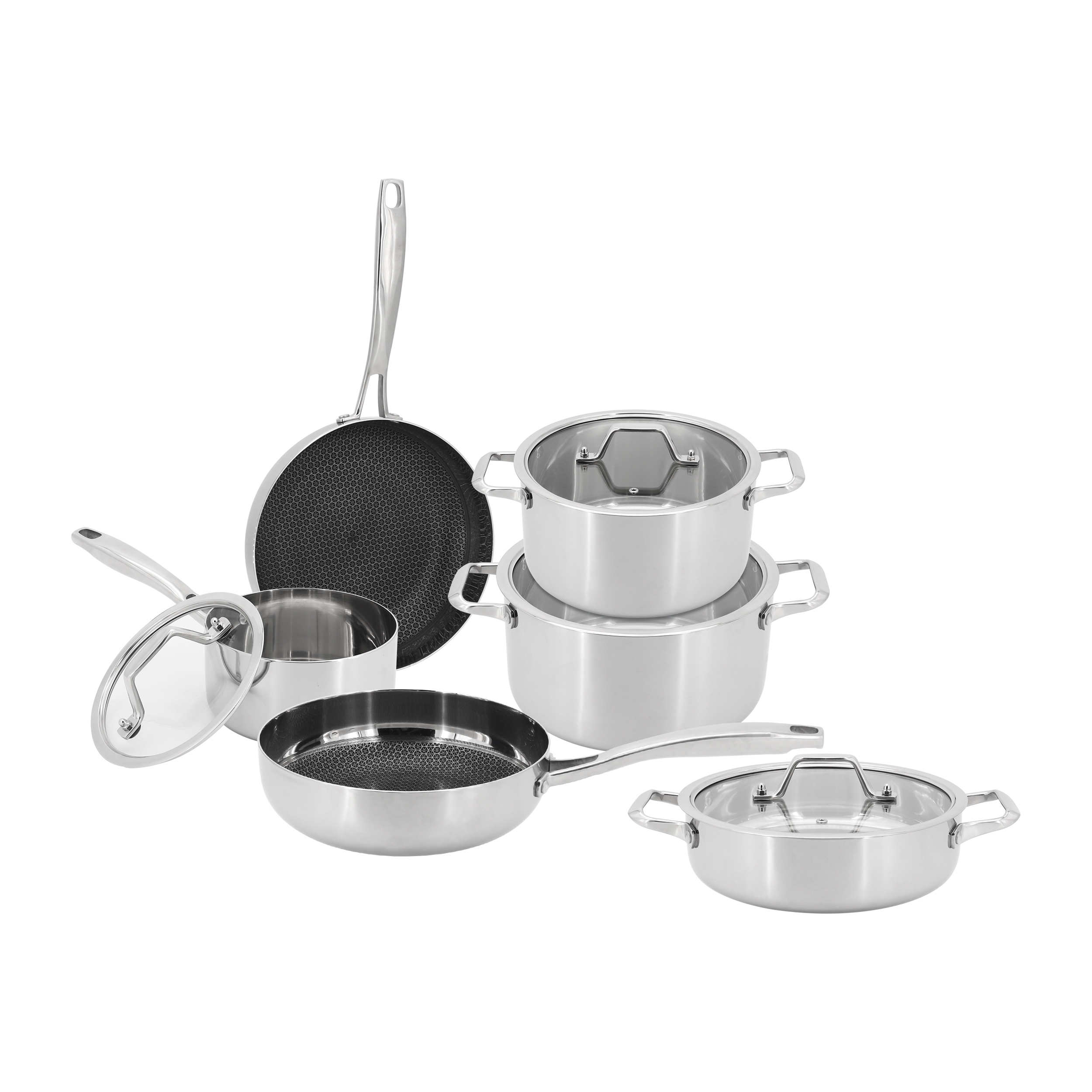 High-end Triply steel Nonstick cookware set