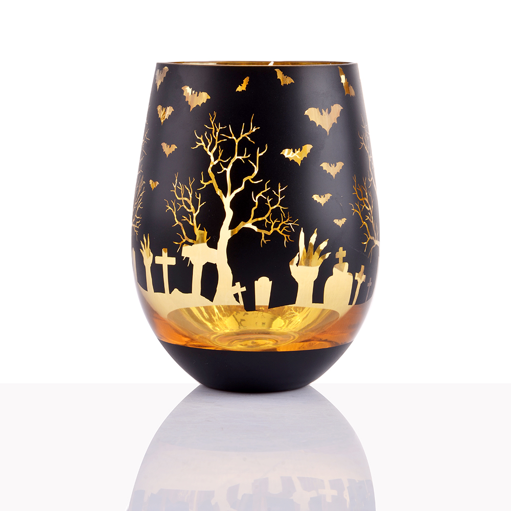 Halloween glass Champagne glasses Red wine glasses whiskey glasses