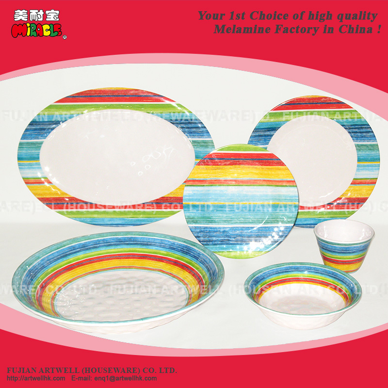 Melamine Serving Bowl With Embossed Effect