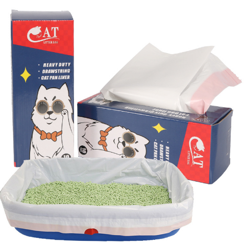 string cat litter bag