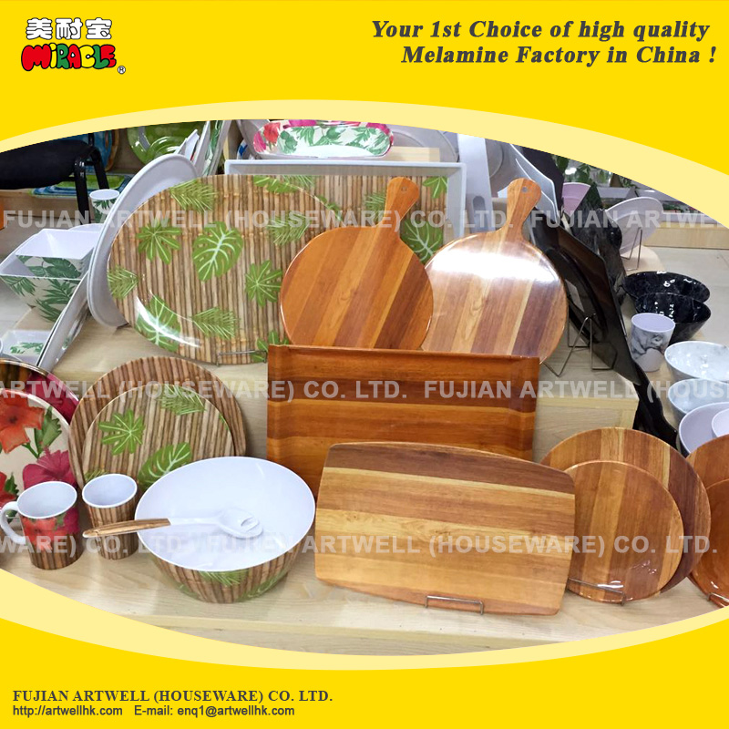 Wood Design Melamine Tableware - Melamine Plate