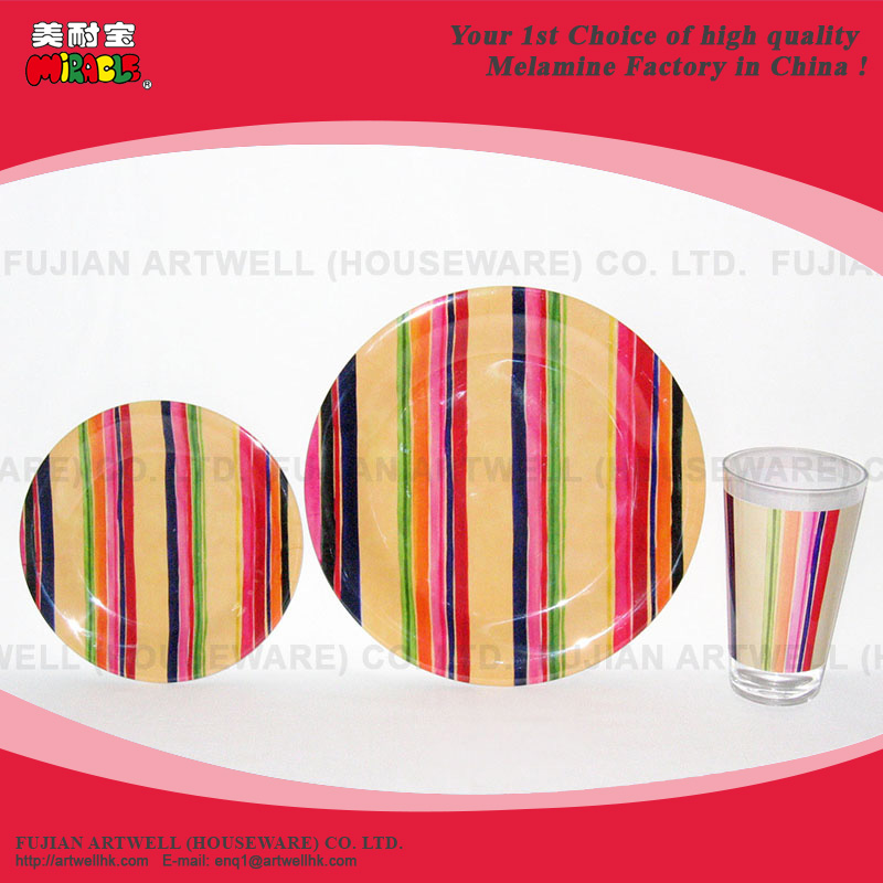 Melamine Plate, Bowl, Tumbler, 16 Pcs Dinner Set, Melamine Tableware, Dinnerware, Cup
