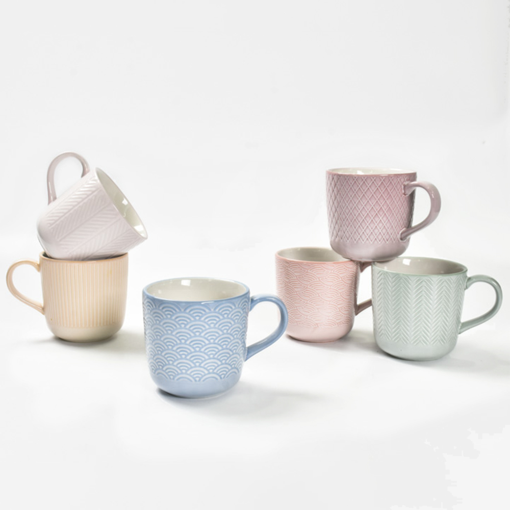 Set of 6 Relief Mug