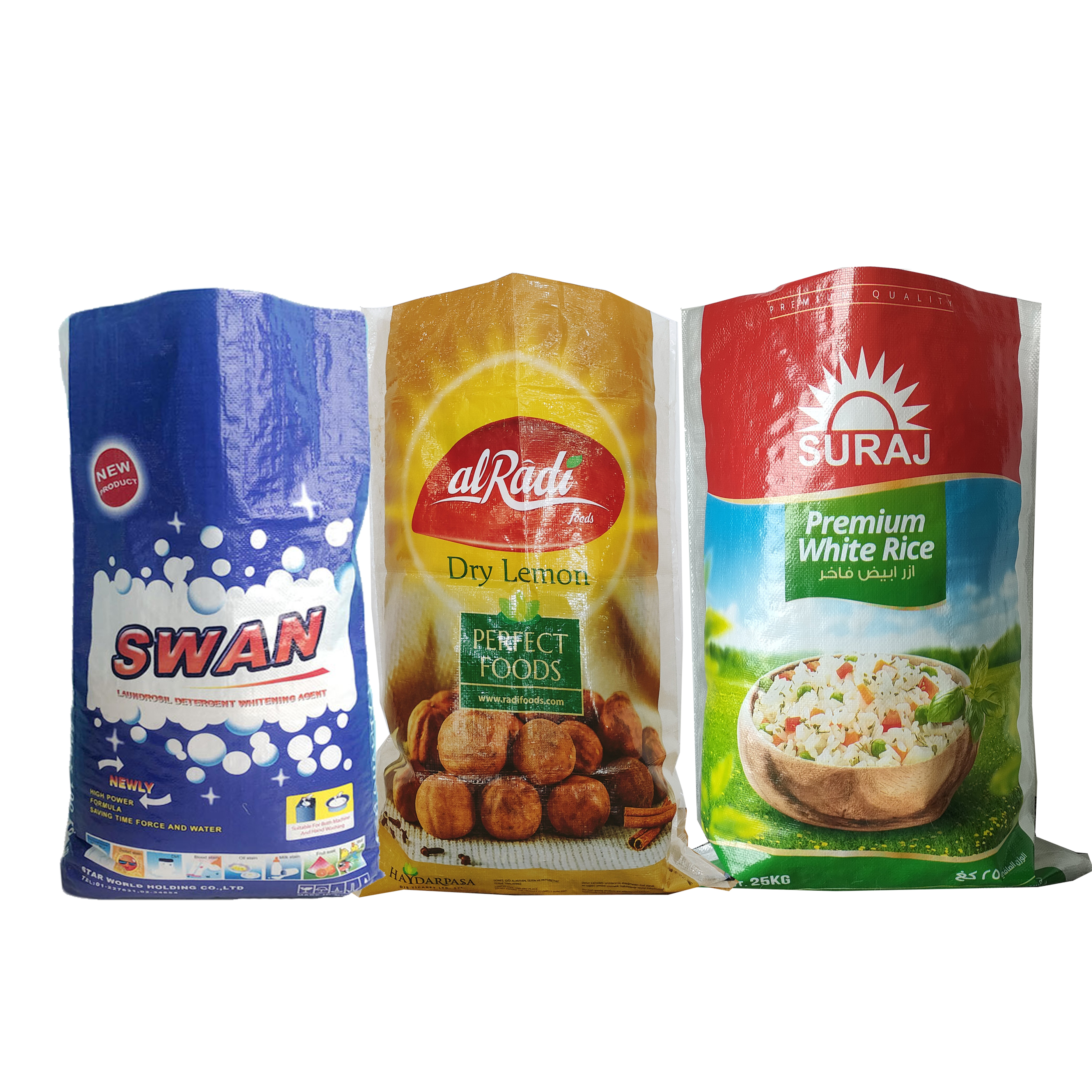 Cheap manufacturer 100kg 25kg 45kg bopp wheat flour packaging bags dimension with gravure print